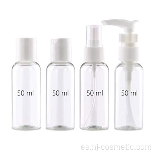 Las botellas plásticas del viaje vacian la prueba de fugas cosmética del tamaño del viaje del sistema 10pcs